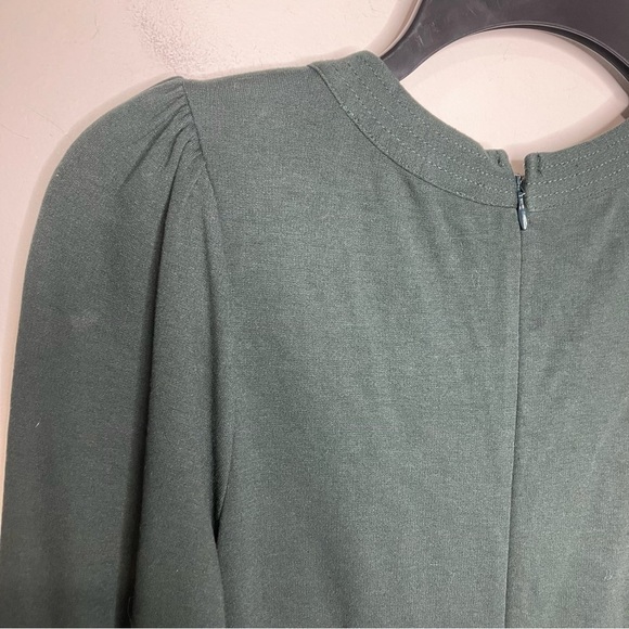 Loft Petites‎ dark green fit & flare blouson dress long sleeve size 0P - Picture 9 of 9